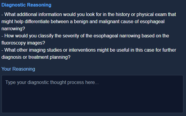 Diagnostic reasoning prompts and space for the learner’s reasoning